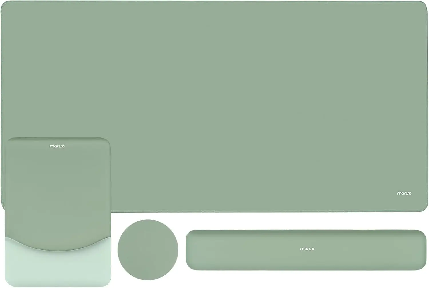 Keyboard Mouse Pad Set, Large Gaming Mouse Pad&Rectangular Keyboard Wrist Rest&Mousepad with Wrist Rest&Coaster, Ergono