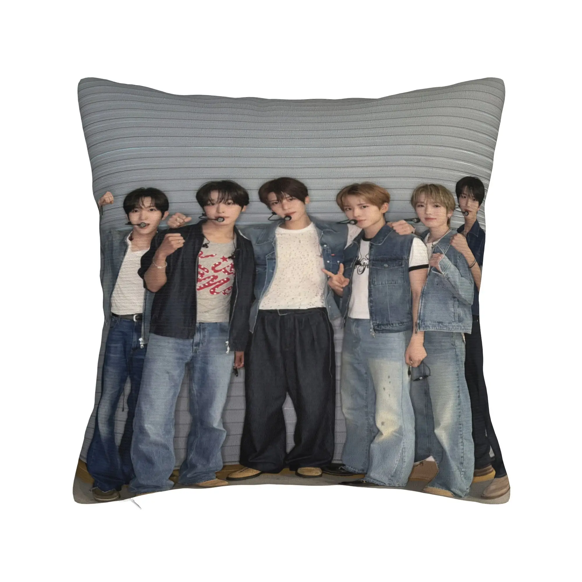 TWS Boy Group Pillow Case  Print Pillow Cover For Living Room Sofa Cute Funny Pillowcases