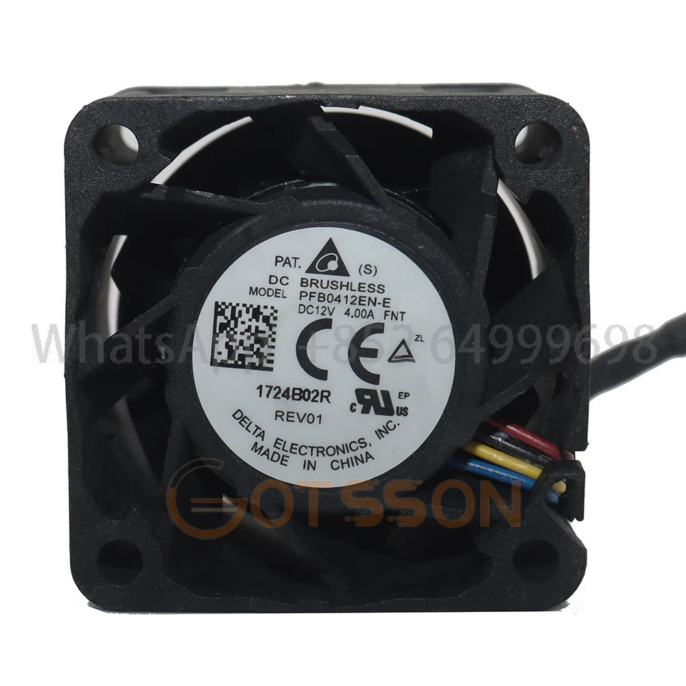 

PFB0412EN-E 32500RPM High-Speed 40mmx28mm 12V Dual Ball Bearing Superior Airflow Pressure for Power Supply RC Car Turbocharging