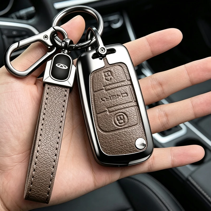 Suitable Car Key Case Cover Holder Fob for Chery ARRIZO7 E3 E5 A3 A5 Tiggo 2 3 5 3X Fulwin2 Eastar Metal Protector Shell