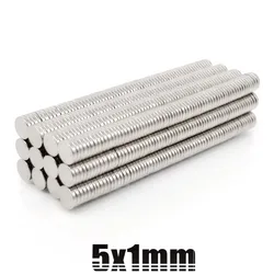 50 ~ 10000 sztuk 5x1mm Mini małe magnesy okrągłe 5mm x 1mm N35 magnes neodymowy silne Dia 5x1mm stałe magnesy NdFeB Disc 5*1mm