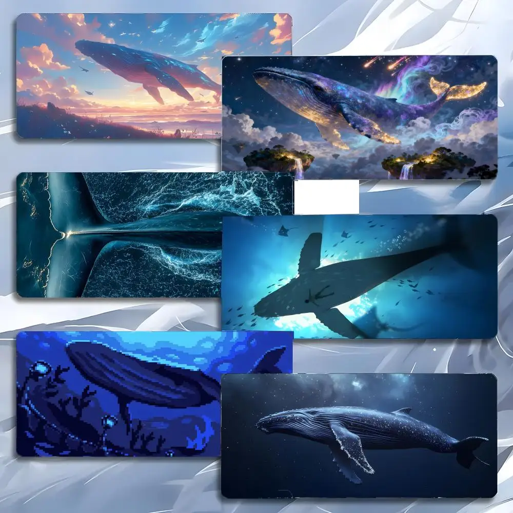 

Serene Whale in Deep Sea-s Mouse Pad Mousepad Large Gaming LockEdge Thickened PC Table Desk Mat