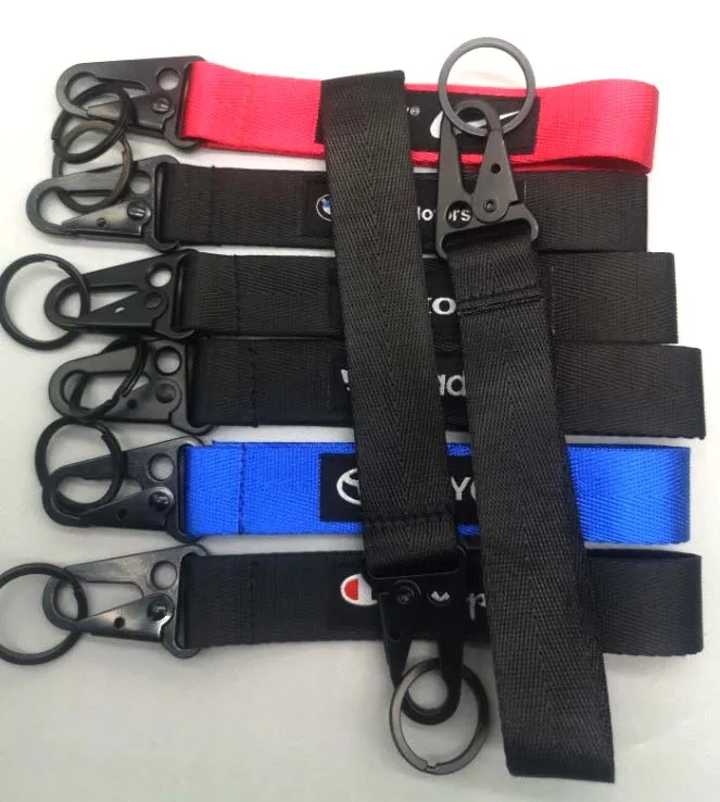 

Wholesale 100pcs/200pcs/1000pcs High-Grade Cars Motorcycle Lanyard Keychain Ring Holder Straps ID Card Lanyard Wrist Strap Gifts