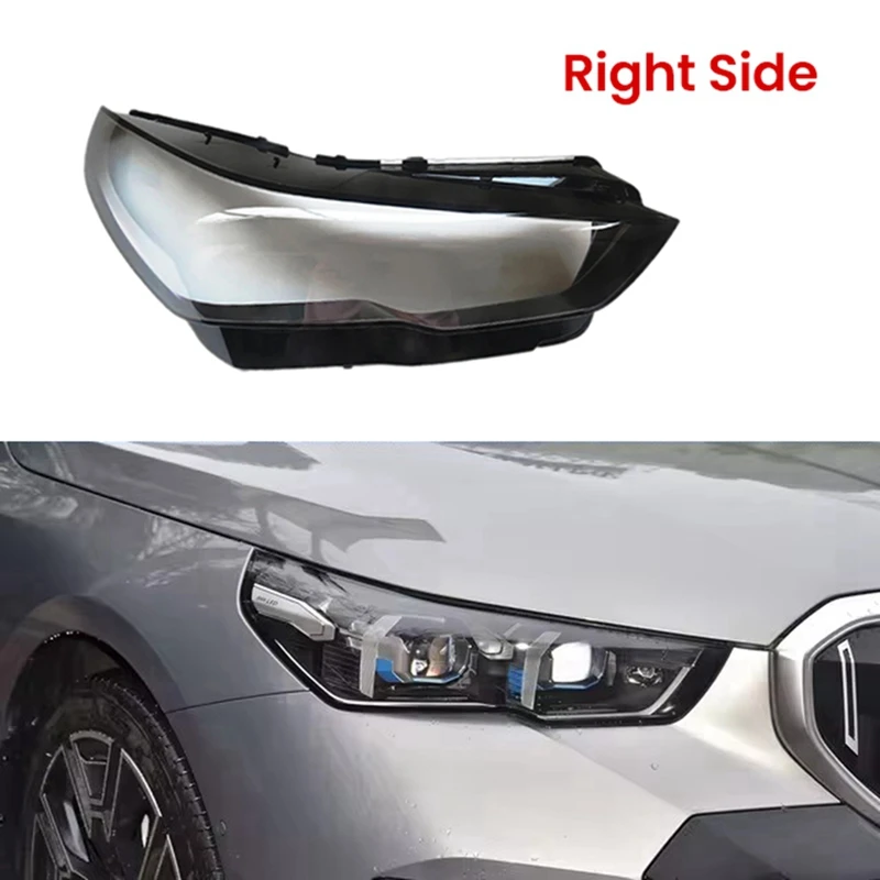 Transparent Headlight Lampshade Headlamp Glass Lens Cover For BMW G60/G68 2024 2025 2026 Car Light Housing Front