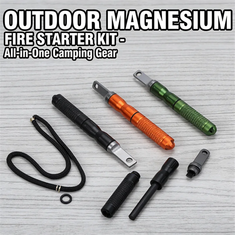 

Outdoor Mini Waterproof Lighter - Durable Metal Magnesium Rod Igniter for Camping & Adventure Enthusiasts
