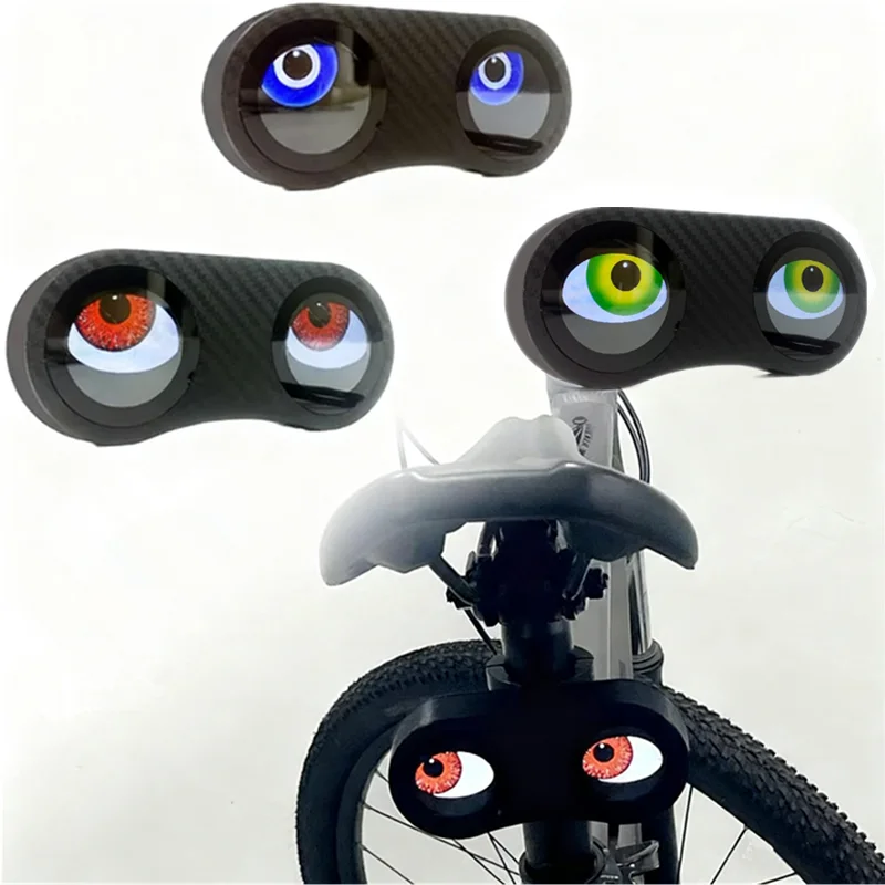 Feu arrière de vélo œil du diable, multicolore, dynamique, Animation des yeux, Recharge USB, lumière décorative électrique pour moto