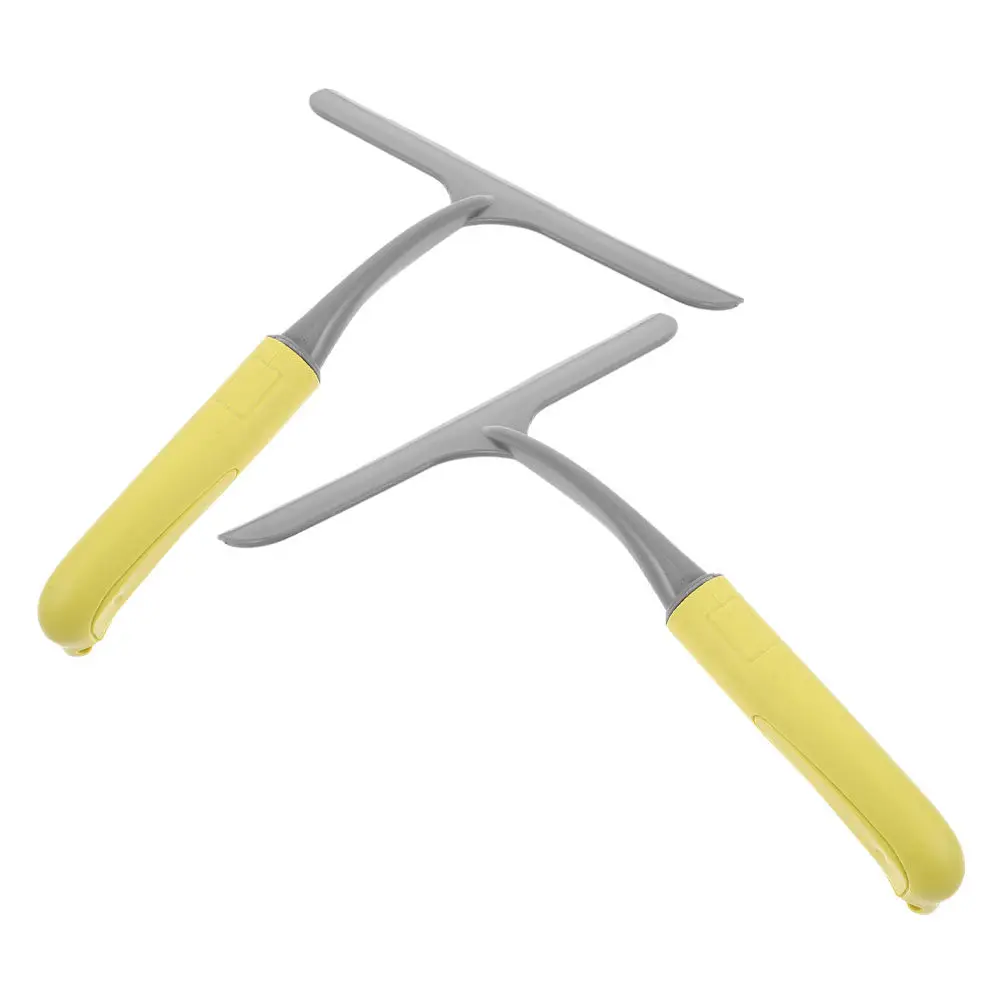 2Pcs All Purpose Glass Squeegee for Rvs Bathrooms Streak Free Water Removal Tool for Shower Doors Windows Mirrors PP Tpr Build