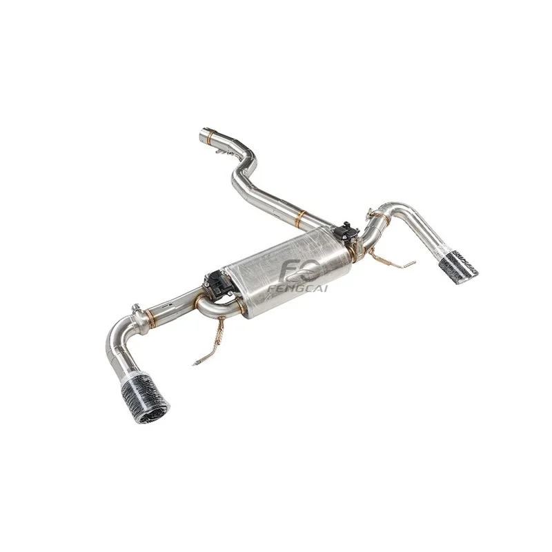 Stainless Steel System Back Exhaust Pipe 225i G42 B48 2.0T 2020-2024 with-controlled Two Black Tips
