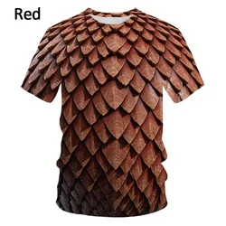 New Funny Cosplay Medieval Chain Mail Cool Dragon Scale Armor 3D T Shirt Fashion Men's Unisex Casual Outfit Armor 3D T Shirts