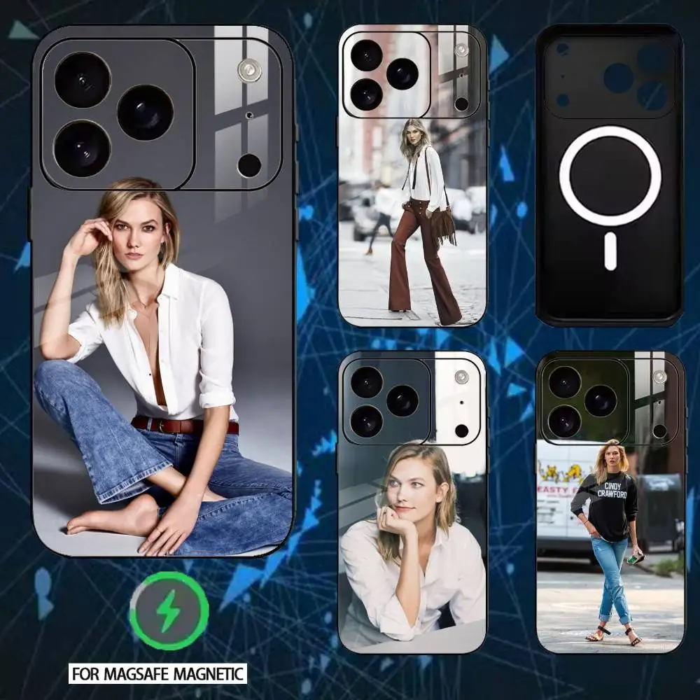 

Charity Icon Charm K-Karlie Kloss Phone Case For iPhone 17 16 15 14 13 12 Pro Max Plus for Mirror Wireless Magnetic Cover