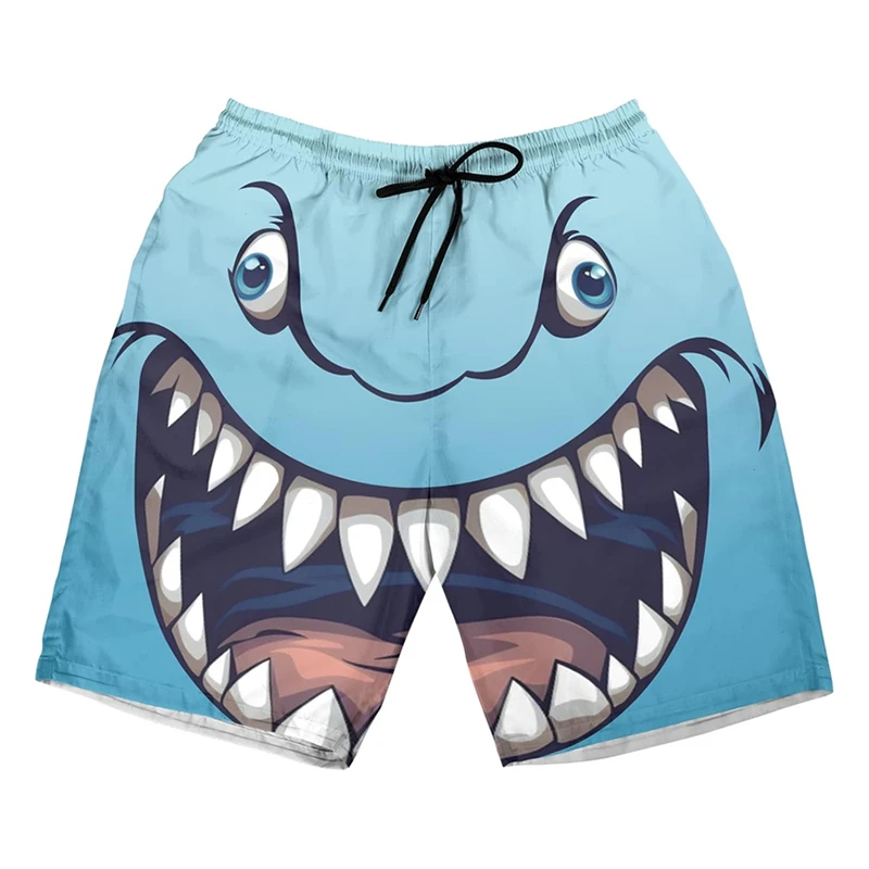 Animal Funny Beach Shorts For Men Digital Printing Sports Swim Trunks Street Fun Cute Dog Shark Graphic 2025 Summer Board Short