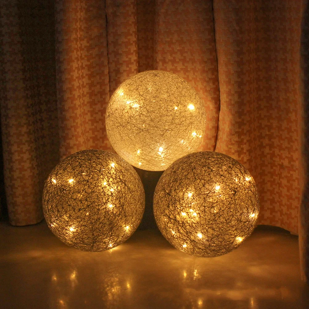 

Chandelier Night Light LED Light Cotton Ball Drawstring Beautiful Stylish Durable without for Home (Grey)