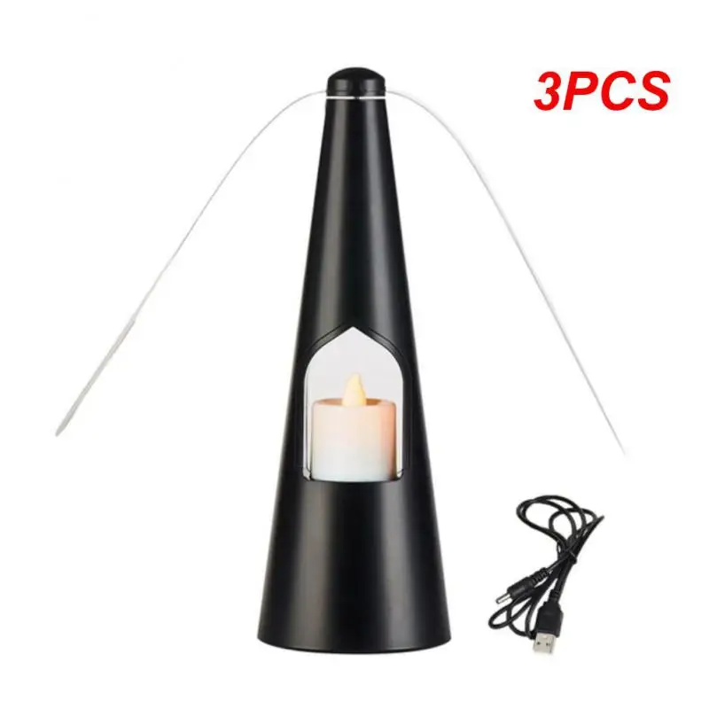 

3PCS Mosquitoes Repellent Refract Bend Light Fly Repellent Fans Kitchen Ultrasonic Repeller Fly Destroyer Usb Rechargeable