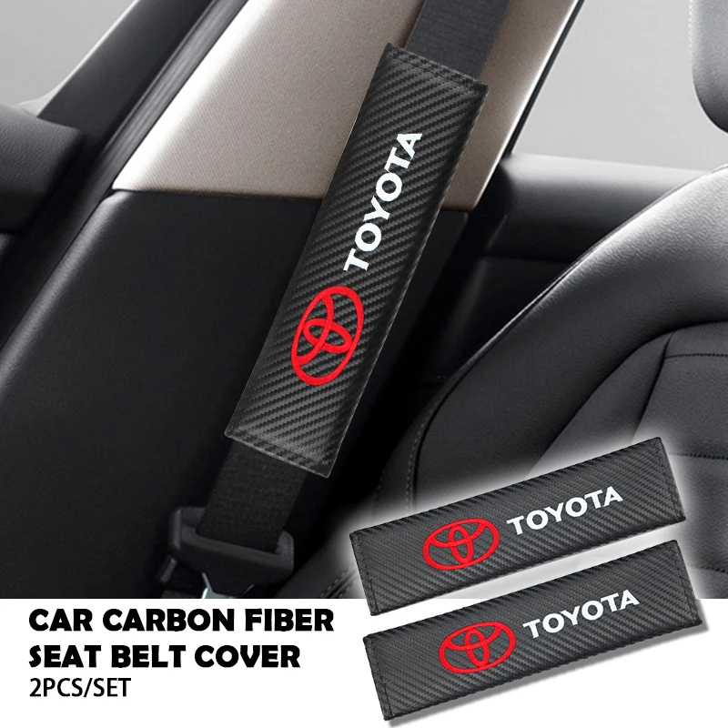 2 autocollants d'inspection annuelle pour l'extérieur de la voiture, coussinets de ceinture de sécurité pour siège conducteur, couvre-ceinture de sécurité pour Toyota