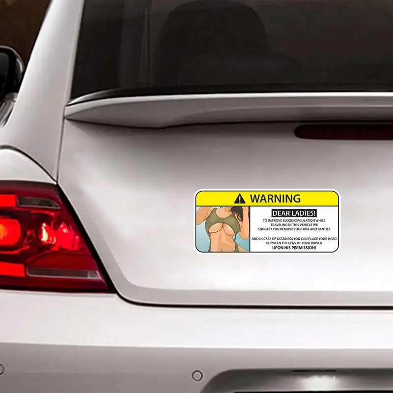 Car Sticker Warning NO AIRBAGS WE CHOOSE TO DIE BRAVELY Car Window Decorative Sticker Decal for Car Decoration Y155