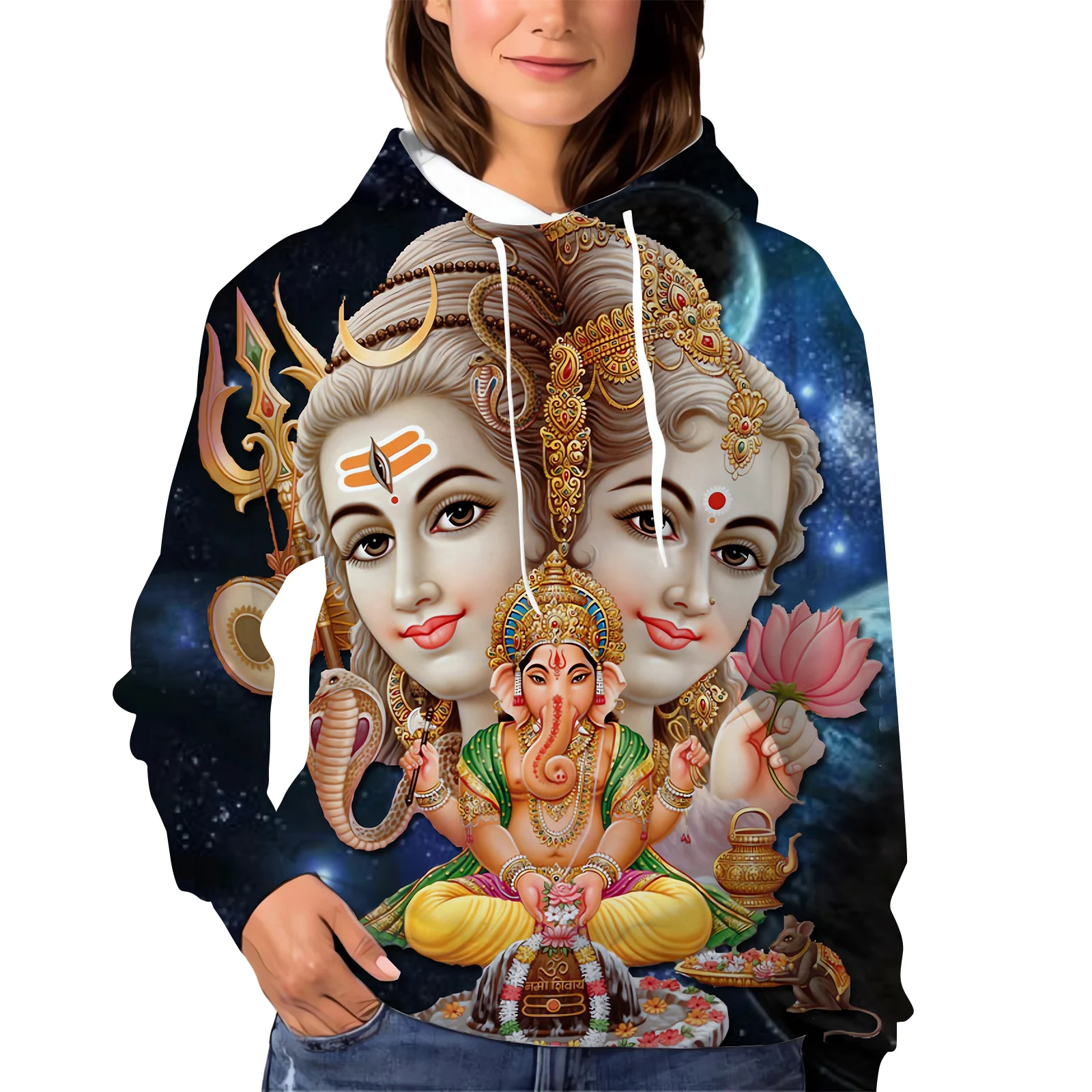 

HX Indian God Mens Clothes Ganesha Tracksuit Fashion Printed Vest T-Shirts Hoodies Sets Women Clothing Suits Dropshipping