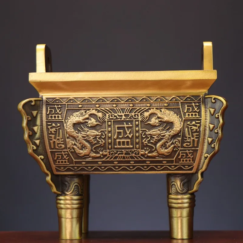 Four-Sided , Double Dragon , Enduring Glory For Ages, Ornaments, Manufacturer Wholesale Bronze Tripod