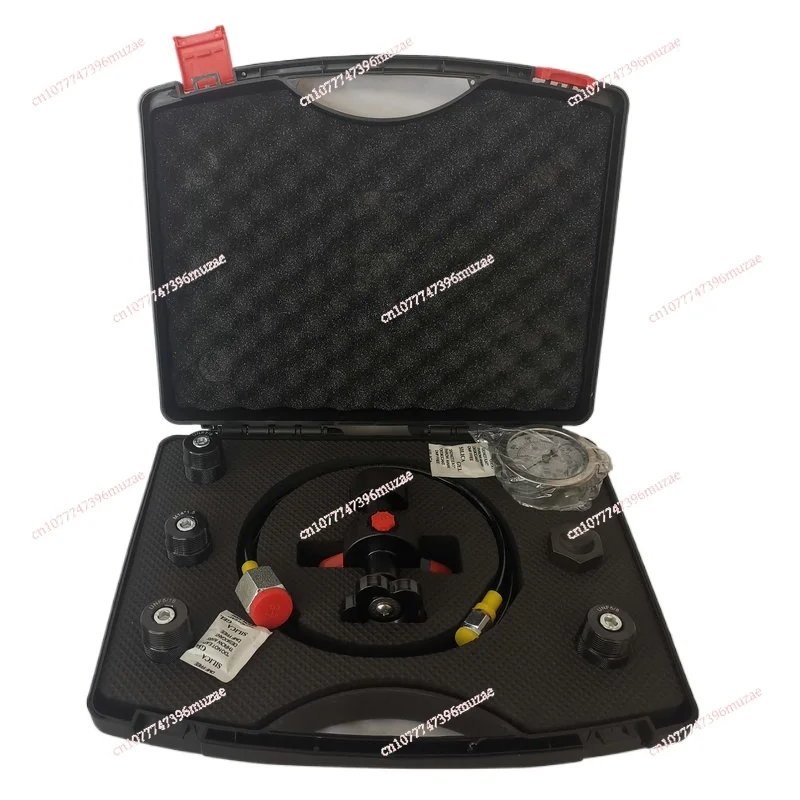 0-400Bar 6000Psi Pressure Gauge Test Kit Pressure Gauge Kit Five Types Adapters Hydraulic Accumulator Nitrogen Charging Valve