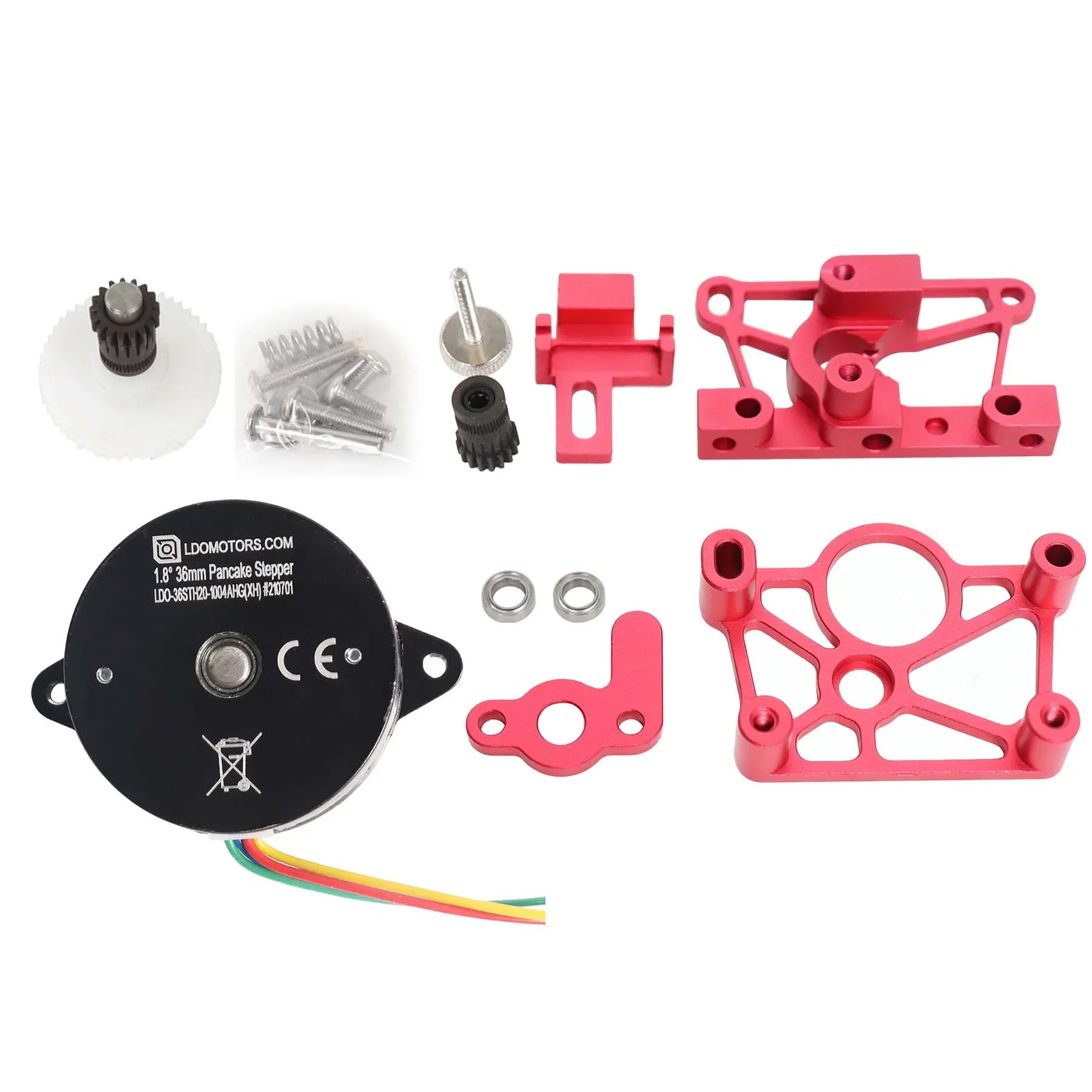 

Blurolls CNC Made All Metal Sherpa Mini Extruder Light Weight Kit with 36 LDO MOONS Motor for Voron 0.2 Micron CR-10 Ender3