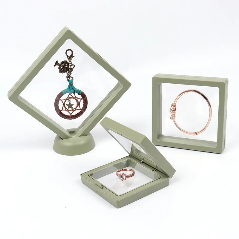 Transparent PE Film Jewelry Storage Box, Ring & Earring Case