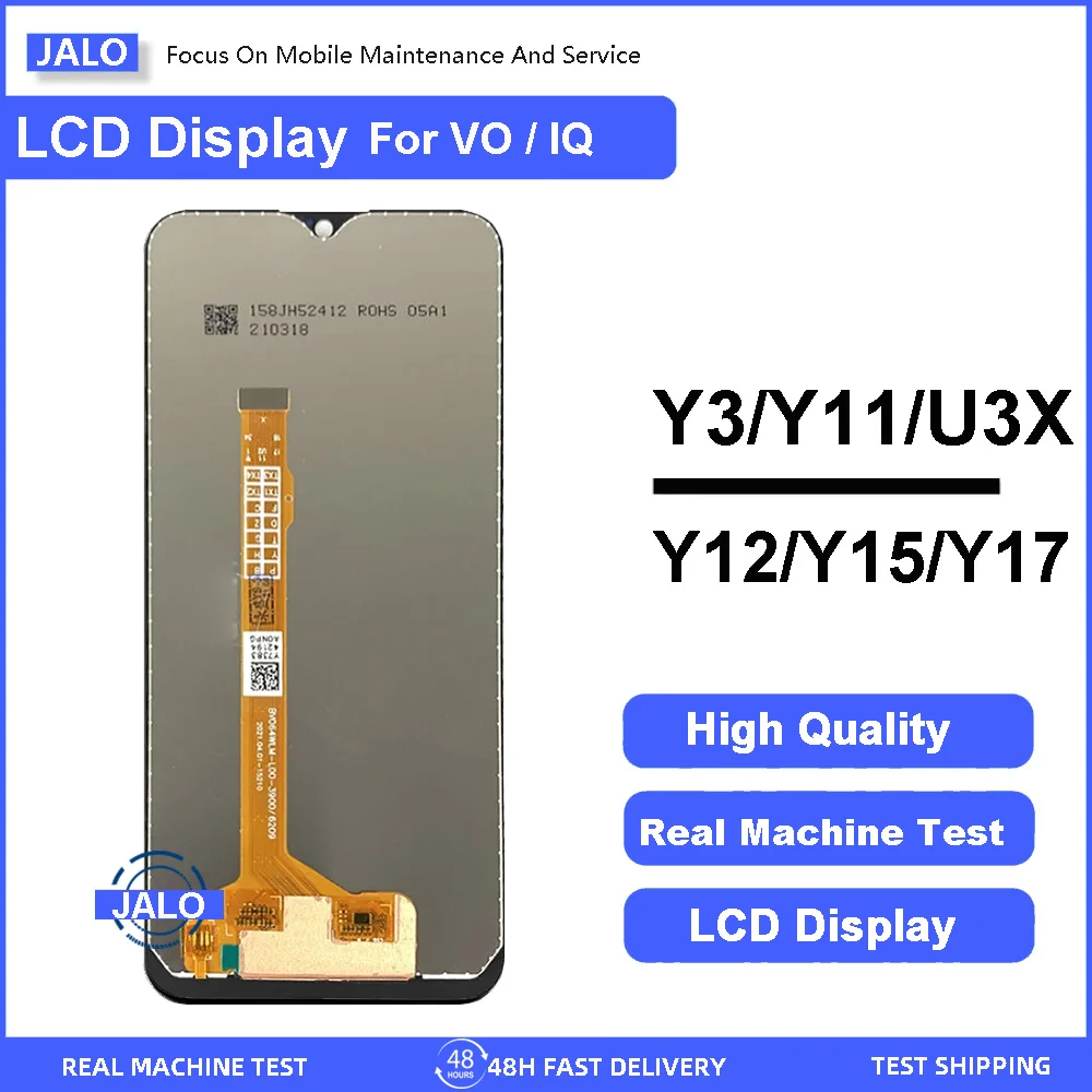

JALO Mobile Phone LCD Screen for VIVO Y3 U3X Y17 Y12 Y11 U3S integrated LCD Display Touch Screen LCD Panel Replacement
