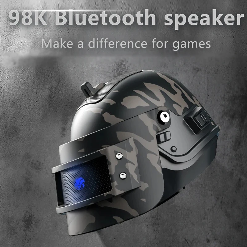 98K Level 3 Helmet Bluetooth Speaker High Quality Gaming Mini Camouflage Wireless Sound Box Home 10W Portable Sound System - Image 2