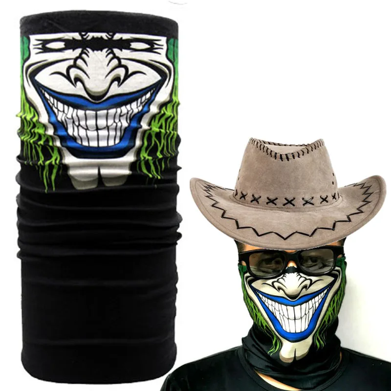 

clava Mask Motorcycle Riding Scarf Skull Face Mask Ghost Face Neck Gaiter Breathable Headband Tube Face Shield for MTB Bike