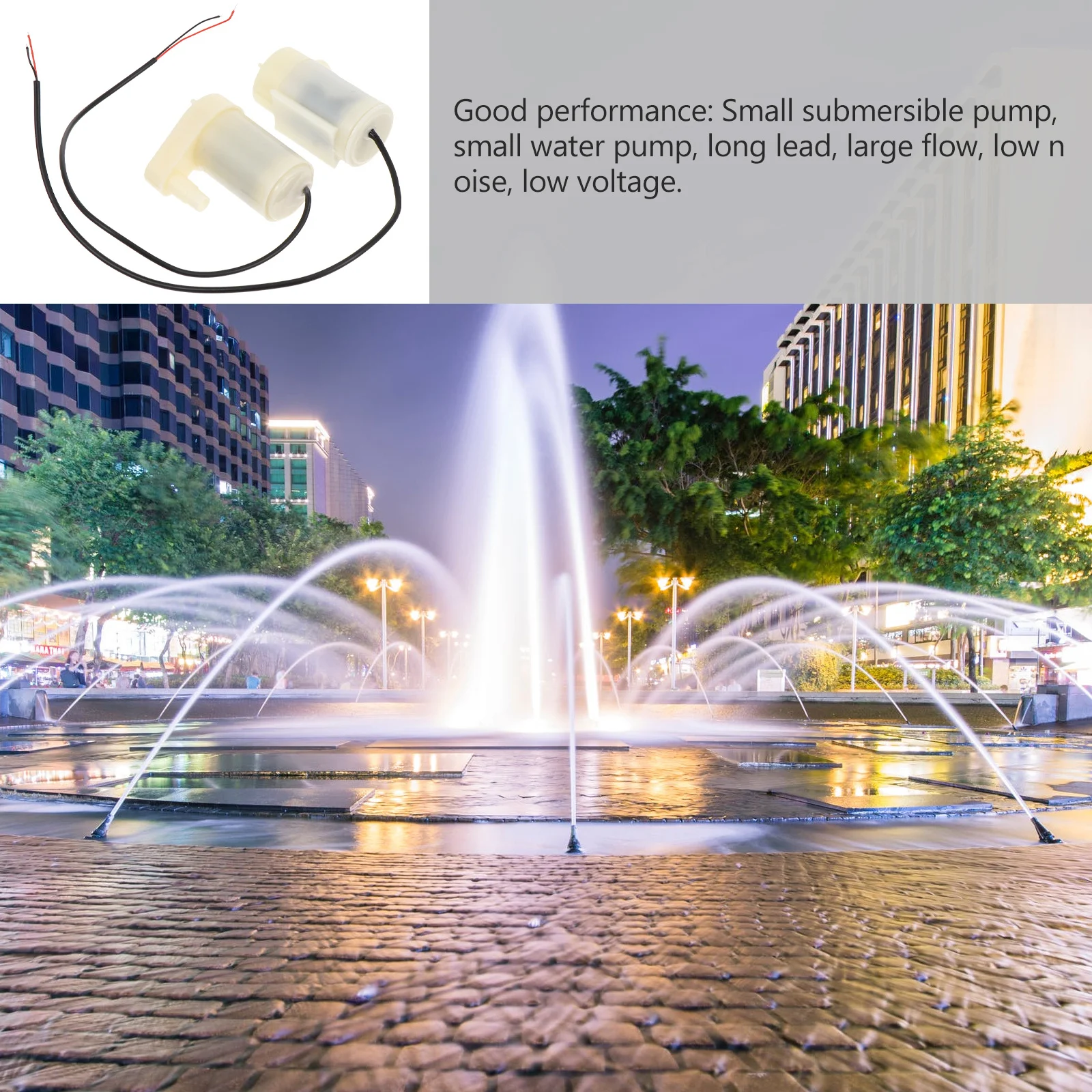 

2Pcs Dc Water Pump Low Noise Submersible Pump for Aquarium Fish Tank Solar Fountain High Efficiency