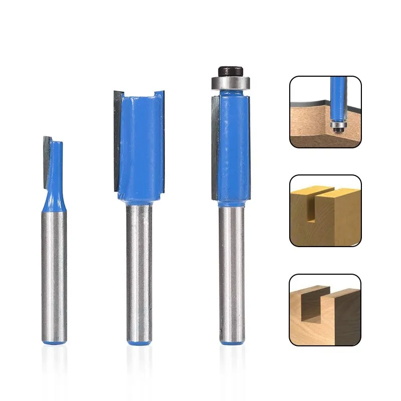 25,4 Schafts pül fräser mit oberem Lager-30mm langer Doppelflöten-Hartmetall-Fräser mit geradem Bit – Detail 1