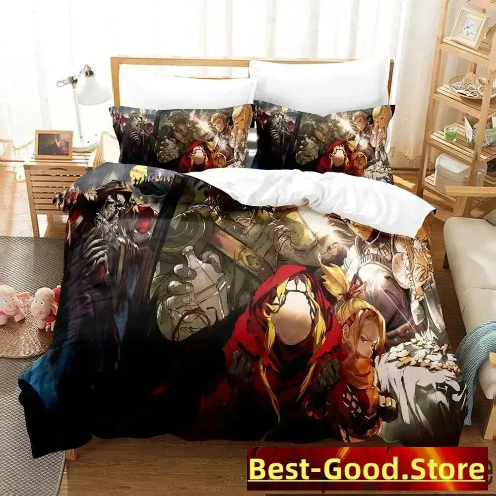 ثلاثية الأبعاد طباعة أنيمي أفرلورد طقم سرير غطاء لحاف طقم سرير غطاء لحاف المخدة المعزي الملك الملكة حجم الأولاد الكبار طقم سرير #2