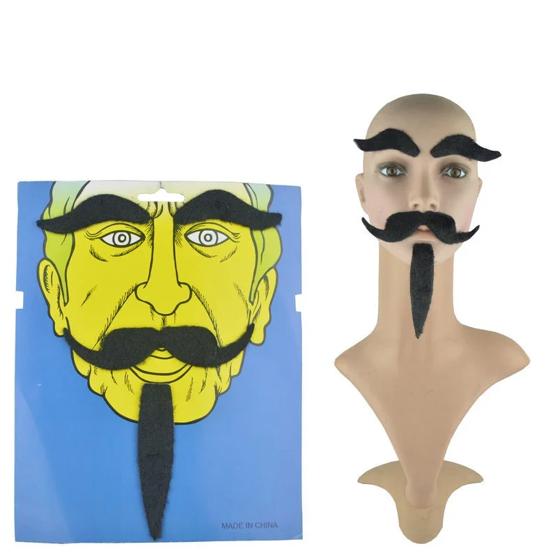 Fashion Lucu Kostum Natal Palsu Jenggot Hitam Abu-abu Janggut Palsu Menyamar untuk Halloween Kumis Props Cosplay Paskah