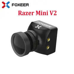 Foxeer-ミニv2 fpvカメラ,標準fpvカメラ,hd 5mp, 2.1mm, m12レンズ,1200TVl,nsc,手根スイッチ,4msレイテンシ,22x22mm