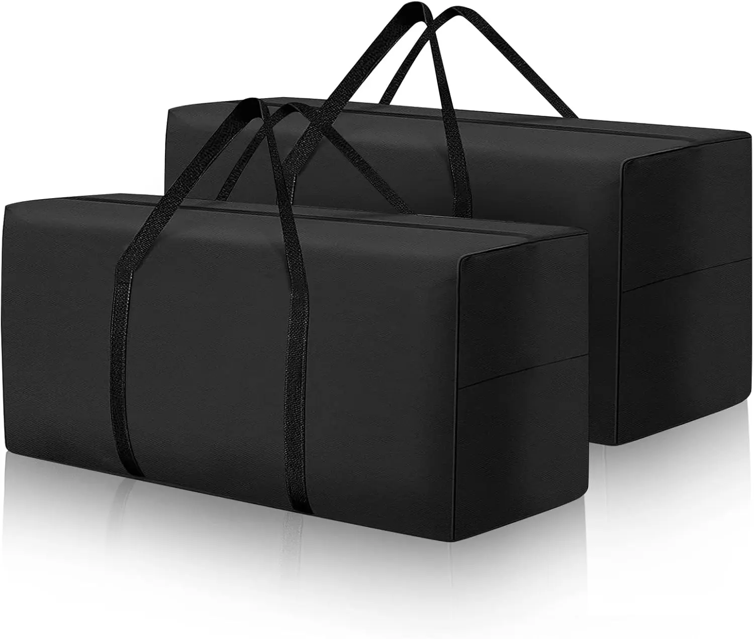 

Extra Large Waterproof Outdoor Cushion Storage Bag with Zipper, 68x30x20 Inches, Black (2 Pack)