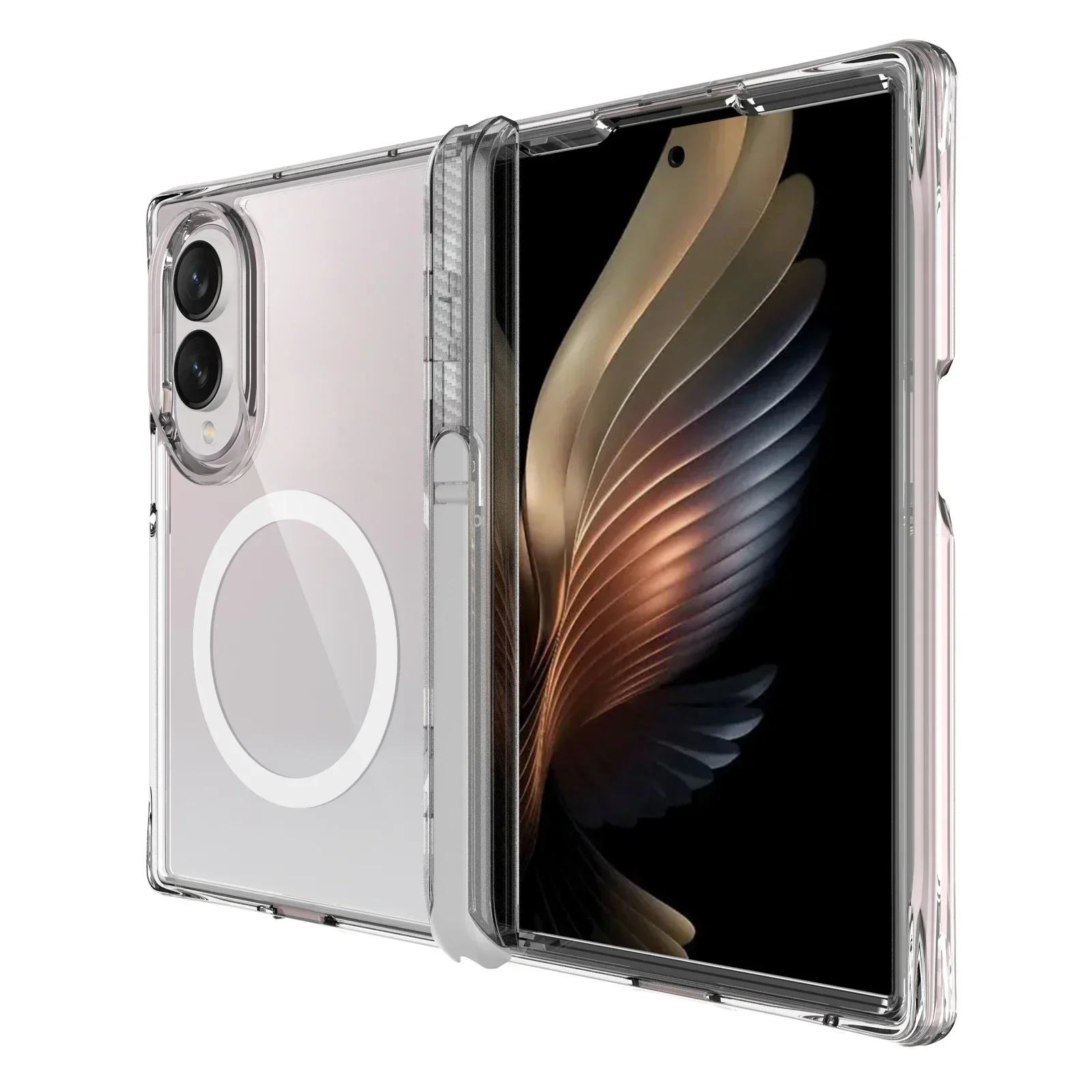 Fold8 Seitenscharnier Unsichtbare Halterung Transparente Handyhülle für Samsung Galaxy Z Fold 8 Ultra Verstärkter Eckenschutz – Detail 10