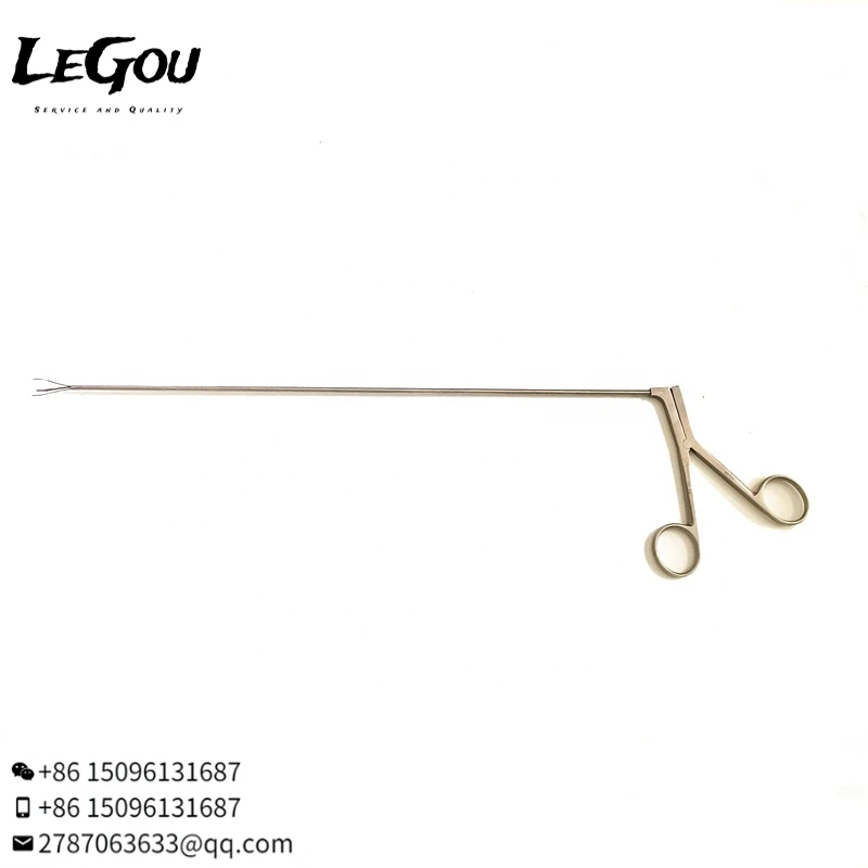 Urology rigid endoscope nephroscope grasping forceps,three claws