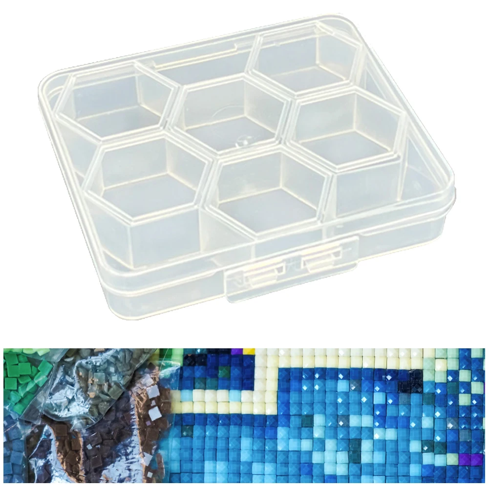 

120pcs Diamond Painting Glue Clay Tools with Box DIY Cross Stitch Drilling Mud Diamond Painting Storage Container Art Tool