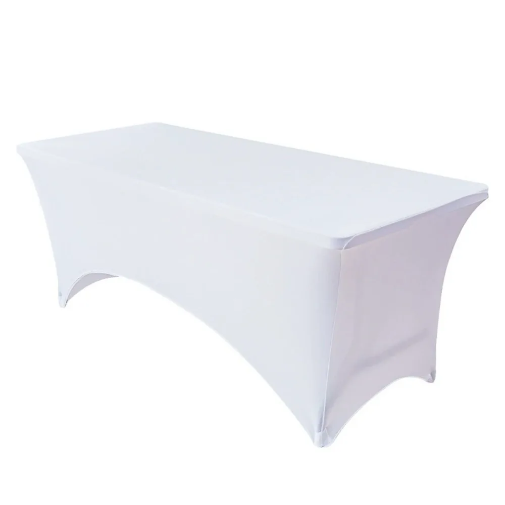 6FT/4FT Table Cover Tight Fitted Rectangular Spandex Tablecloth Stretch Elastic Cocktail Table Decoration Party Banquet