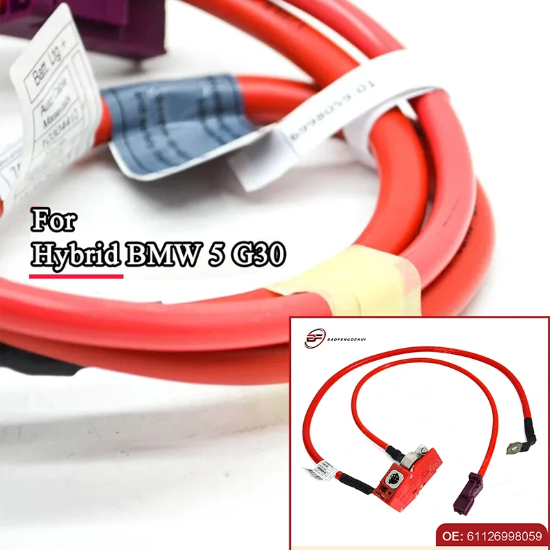 Hybrydowy61126998059 Dodatni kabel bezpiecznika akumulatora do hybrydowego BMW 5 G30 Akcesoria samochodowe Kabel złącza akumulatora Plus6998059