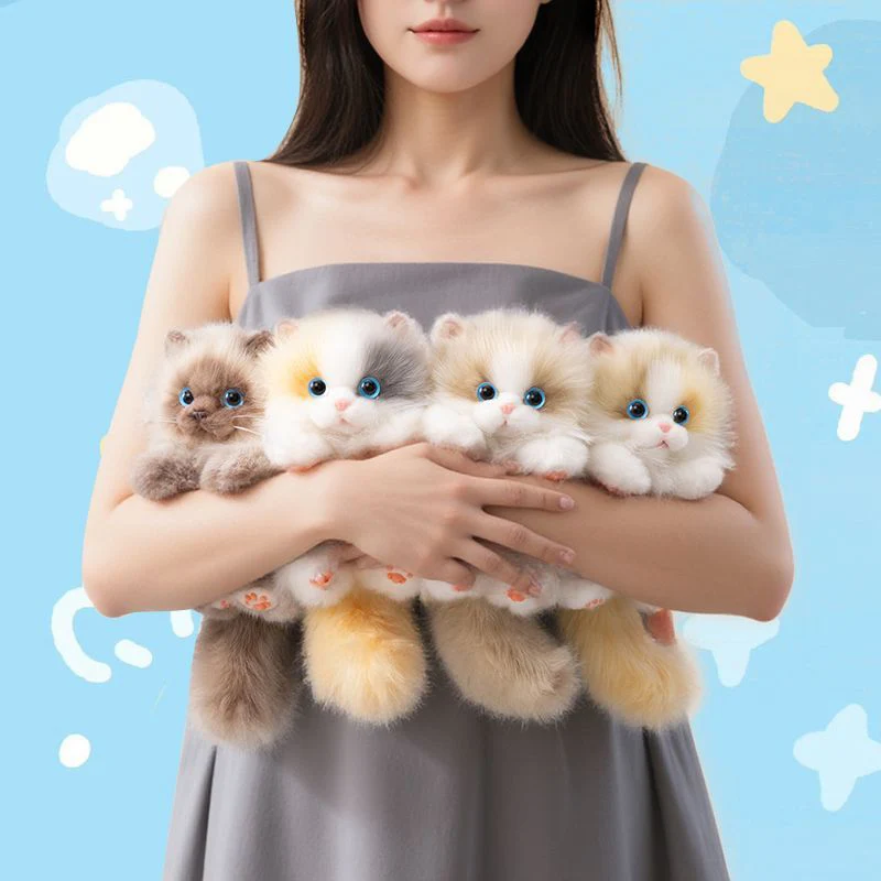 Symulowany wisiorek do torby z pluszową lalką w kształcie kota z trzema kwiatami, brelok dla par, zawieszka do plecaka, prezent na urodziny lub święta.