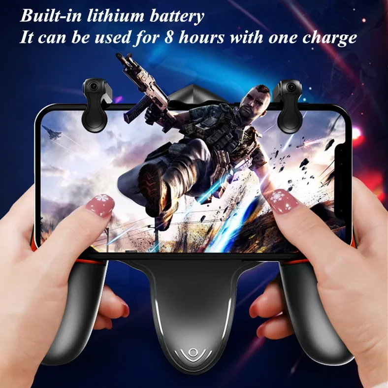 Universal ABS Mobile Phone Gaming Controller Cooler Gamepad Handle for PUBG Cooling Fan Radiator with Battery for IPhone Android