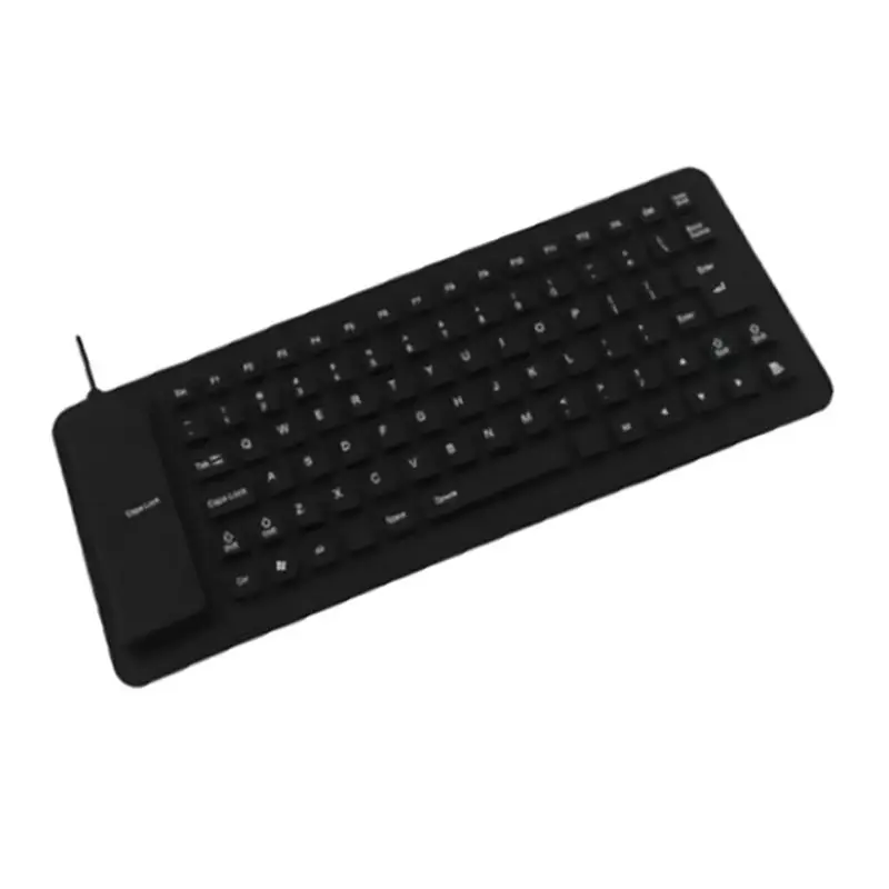 AT82-Silicone Mute Soft Keyboard 85-Key Computer Keyboard USB Wired Keyboard Portable Laptop Pc Folding Waterproof Keyboard