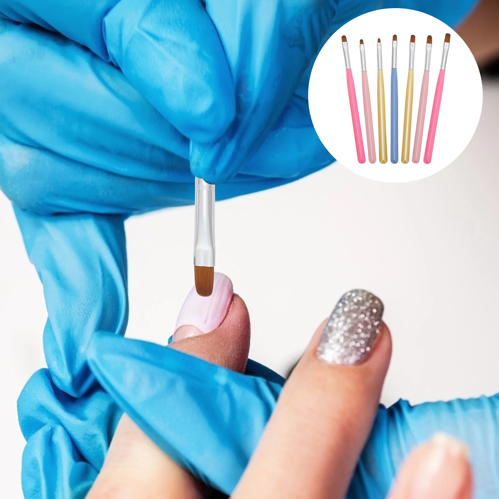 

7Pcs Nail Art Brushes Set High-Class Material Nail Gel Painting Pens DIY Manicure Salon Supplies Manicure Supplies