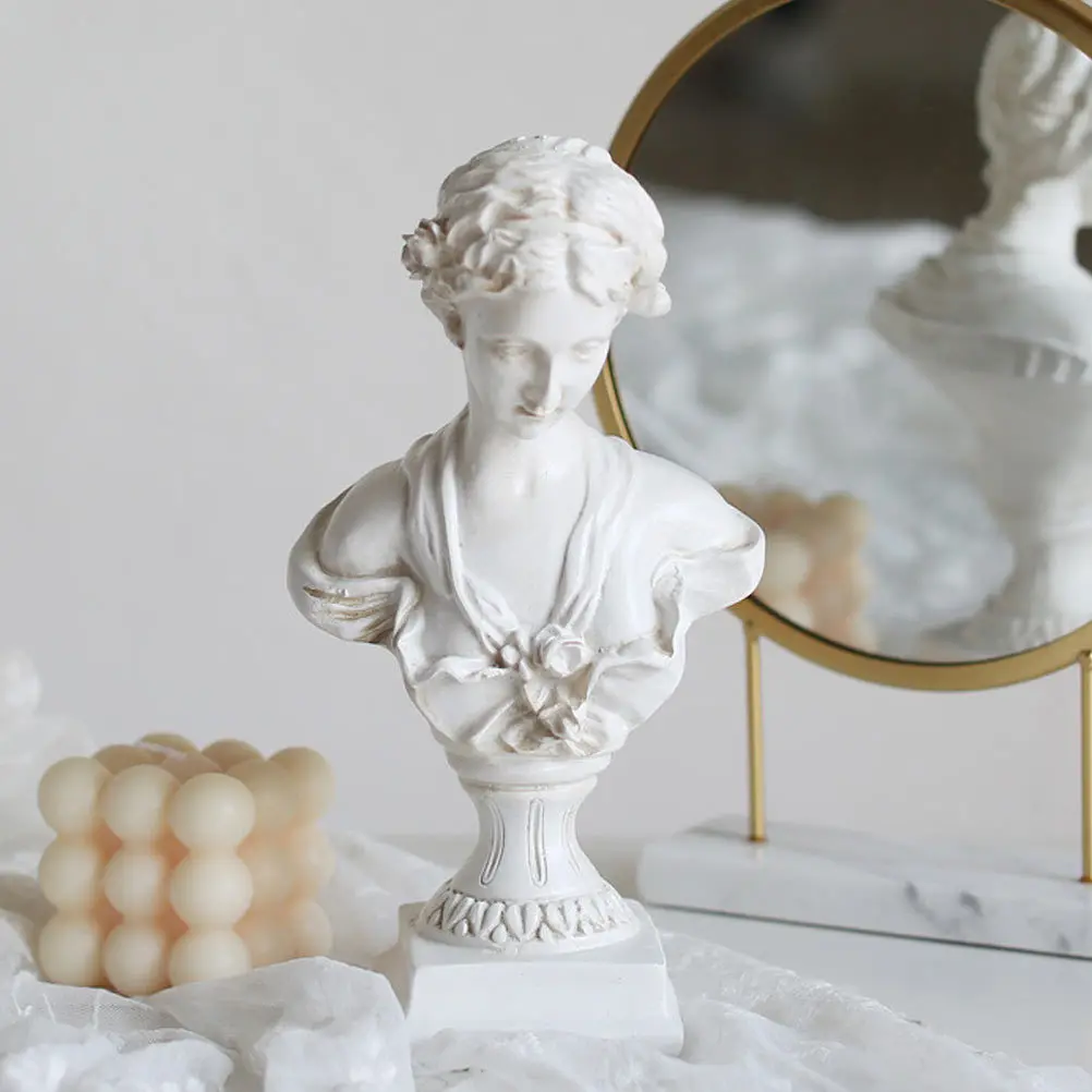 

Bust Resin Sculpture Desktop Ornament Elegant Home Decoration Resin Character Statue Adornment Art Craft