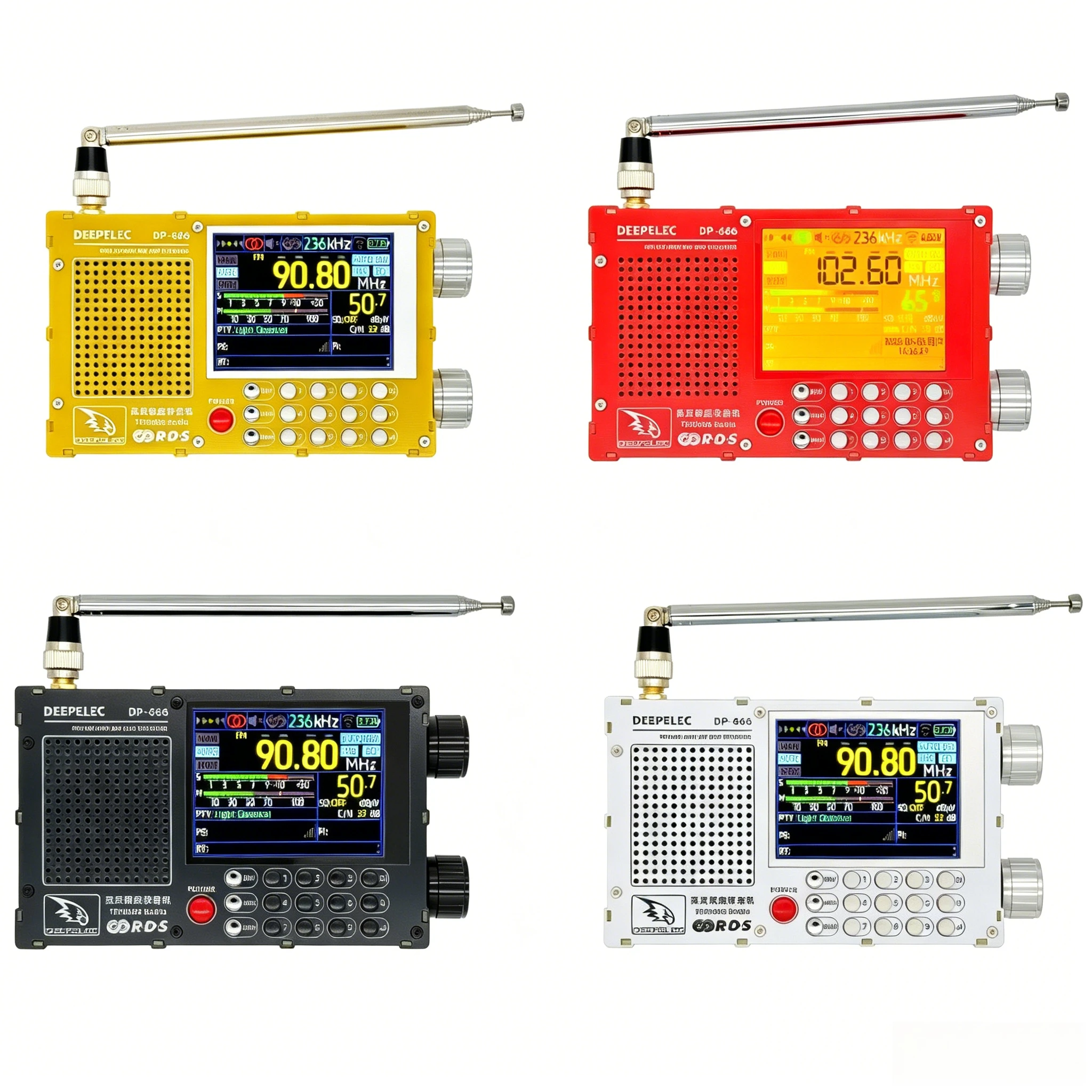 DP-666 TEF6686 Radio High Sensitivity Full Band FM AM LW MW SW Shortwave ESP32 RDS 2.8 inch IPS LCD DEEPELEC