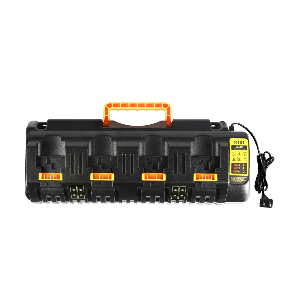 DCB104 Battery Charger for Dewalt Suitable for 4 Batteries Easy Carrying Fast Charger