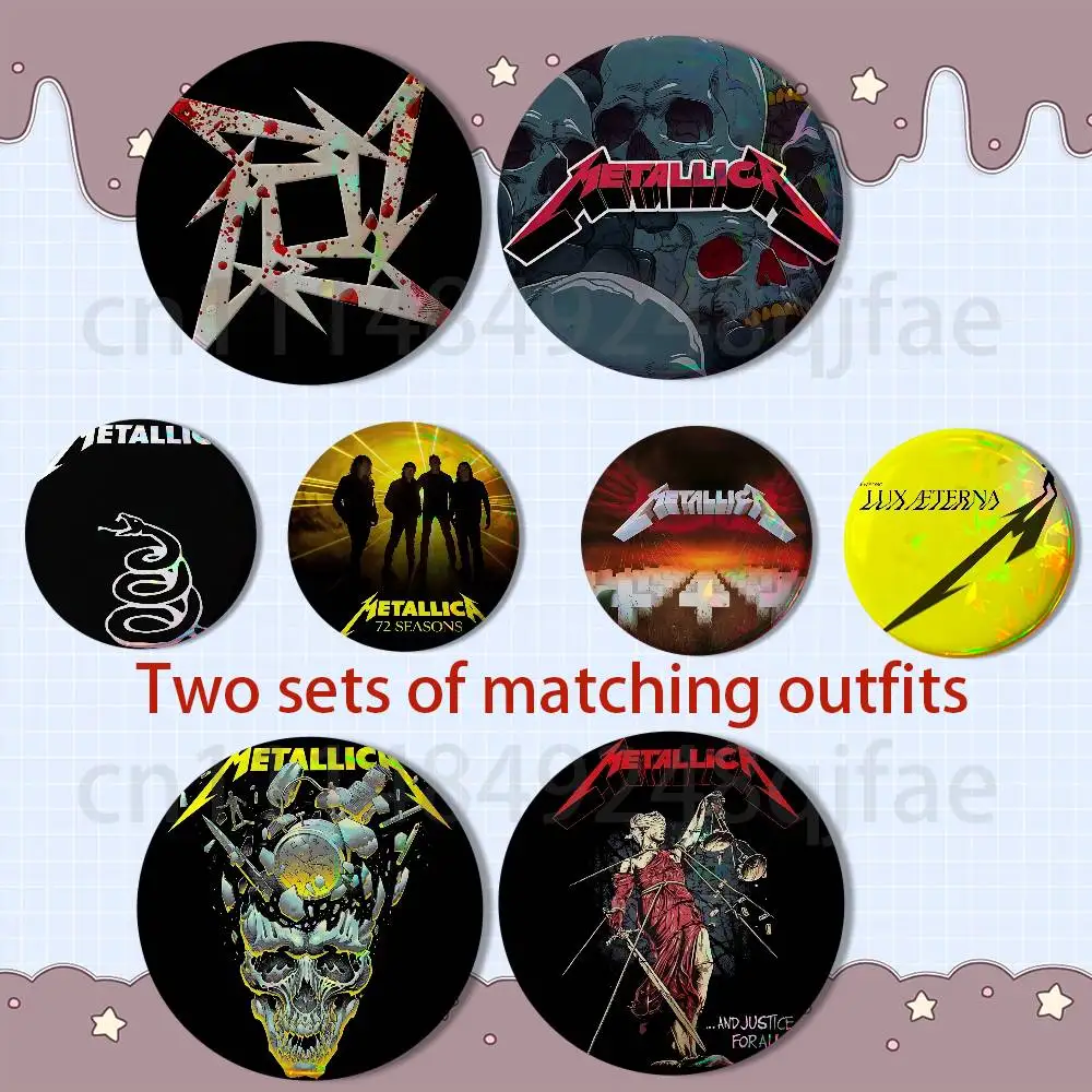 

Master of Puppets ReLoad Metallica 2 piece set Badges On Backpack Jacket Cartoon Round Brooches Acrylic Button Pins Collection