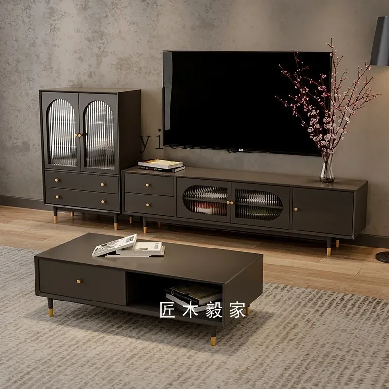 XL Nordic solid wood TV cabinet, simple TV cabinet, rattan storage cabinet