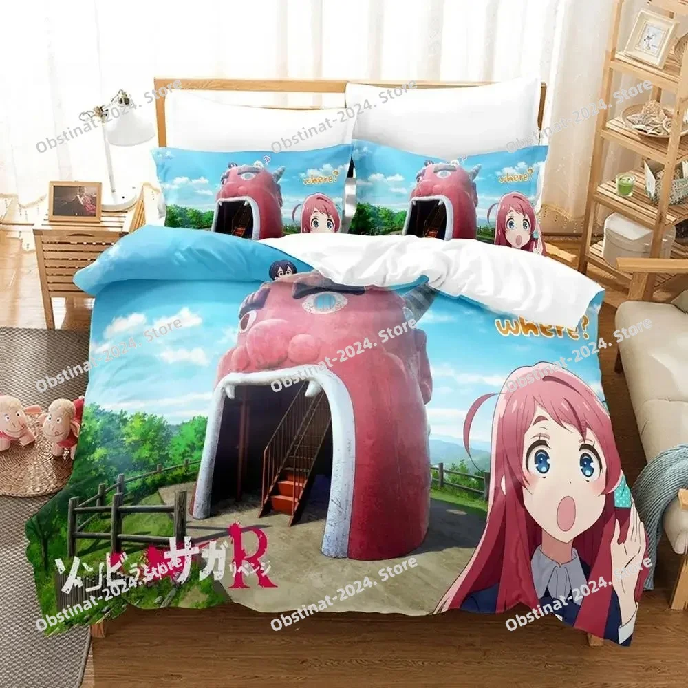 

Zombie Land Saga Bedding Set Single Twin Full Queen King Size Bed Set Adult Kid Bedroom Duvet cover Sets 3D Print bed sheet set