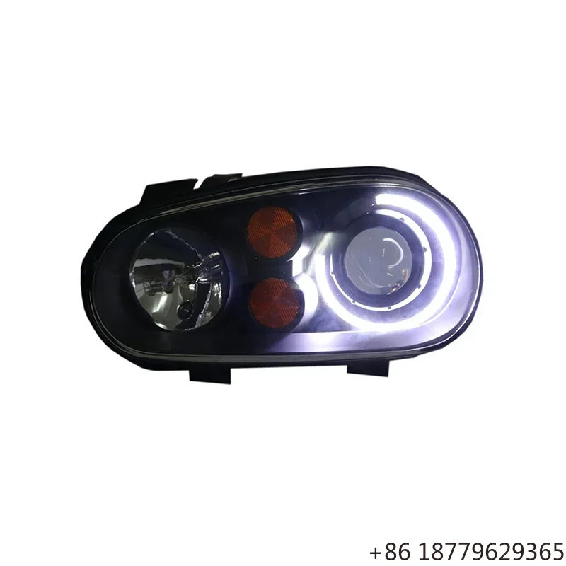Custom Full LED Headlights with Bi-Xenon Projector Lens DRL Plug-and-Play Hatchback Fitment 2002-2008