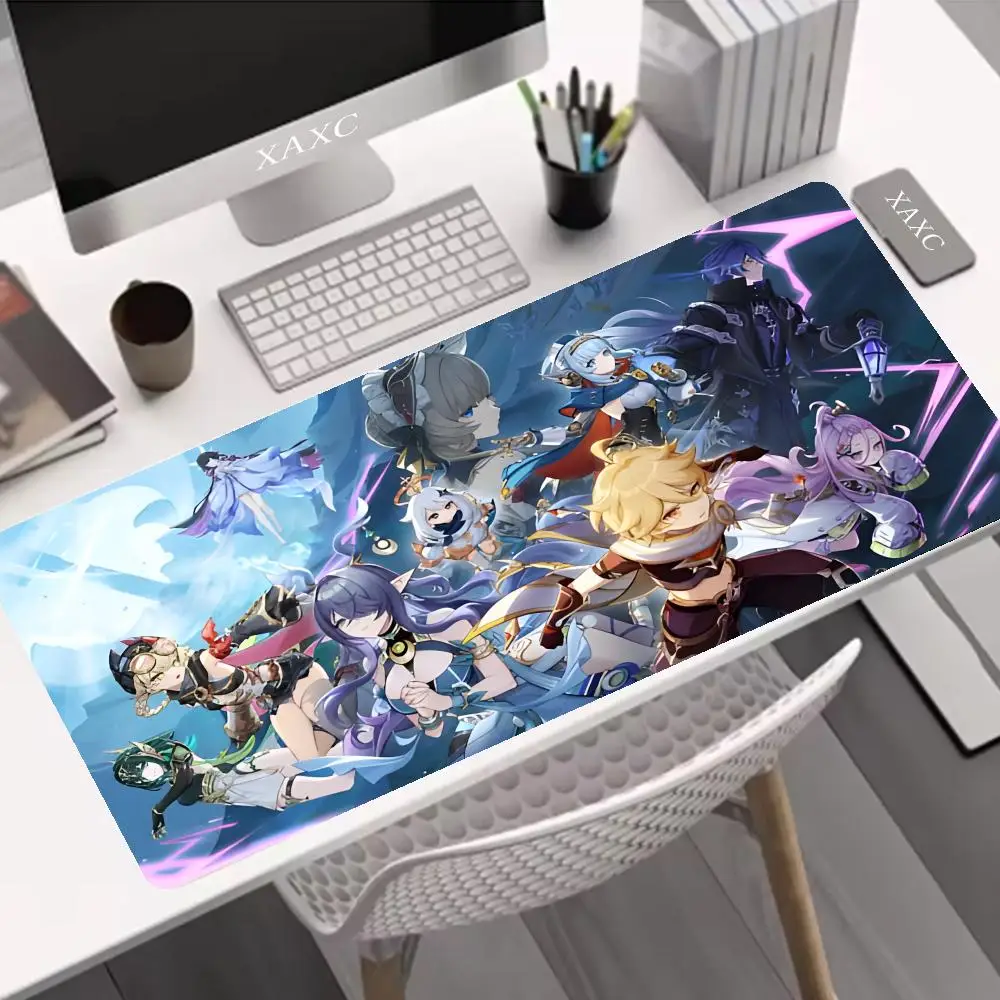 XAXC HD PrintingGame Genshin Impact Anime Mouse Pad Laptop Gaming Non-slip PC Computer Mice Mat XXL Large Deskmat XAXC